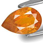 1.89-Carat Pear-Shaped Yellowish Orange Tajik Clinohumite