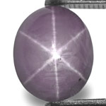 3.96-Carat Light Greyish Purple Sri Lankan Star Sapphire