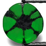 0.79-Carat 6.50mm Round Royal Green Colombian Trapiche Emerald