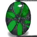 2.43-Carat Royal Green Oval Trapiche Emerald from Colombia