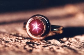A ring mounted with a star ruby