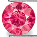 0.78-Carat Dazzling Fiery Pinkish Red Round-Cut Ruby (Unheated)