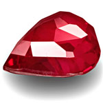 2.01-Carat Deep Pinkish Red Unheated Pear-Shaped Ruby (GRS)