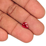 2.01-Carat Deep Pinkish Red Unheated Pear-Shaped Ruby (GRS)