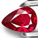 0.97-Carat Unheated Pear-Shaped Vivid Red Ruby from Mozambique
