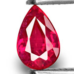 0.97-Carat Vivid Pinkish Red Pear-Shaped Ruby (Unheated)