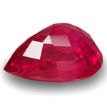 0.97-Carat Vivid Pinkish Red Pear-Shaped Ruby (Unheated)