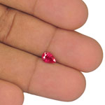 0.97-Carat Vivid Pinkish Red Pear-Shaped Ruby (Unheated)