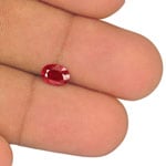 0.76-Carat Oval-Cut Deep Pigeon Blood Red Unheated Ruby