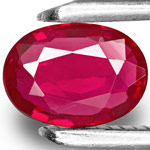 0.77-Carat Eye-Clean Intense Pinkish Red Ruby from Mozambique