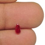 0.78-Carat Bright Red Unheated Briolette-Shaped Vietnamese Ruby