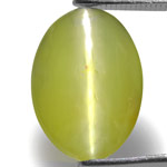 9.33-Carat Pair of Greenish Yellow Indian Chrysoberyl Cat's Eye