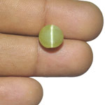 8.87-Carat Soft Greyish Greenish Yellow Chrysoberyl Cat's Eye