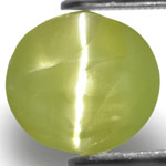 8.04-Carat Bright Greenish Yellow Indian Chrysoberyl Cat's Eye