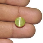 8.04-Carat Bright Greenish Yellow Indian Chrysoberyl Cat's Eye