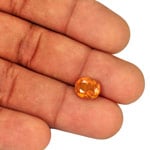 2.90-Carat Dark Orange Clinohumite from Pamir Mountains