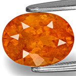 2.98-Carat Lustrous Dark Orange Clinohumite from Tajikistan