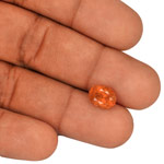2.98-Carat Lustrous Dark Orange Clinohumite from Tajikistan