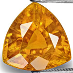 3.15-Carat Eye-Clean Yellowish Orange Trilliant-Cut Clinohumite