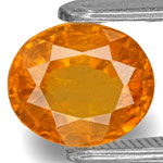 1.34-Carat Yellowish Orange Oval-Cut Clinohumite from Tajikistan