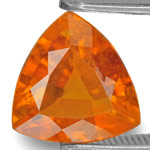 2.17-Carat Bright Yellow Orange Trilliant-Cut Tajik Clinohumite