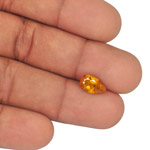 1.83-Carat Deep Yellow Orange Pear-Shaped Clinohumite