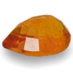 3.46-Carat Pear-Shaped Bright Orange Clinohumite from Pamirs