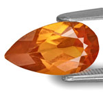 2.16-Carat VS-Clarity Orangy Yellow Pear-Shaped Clinohumite