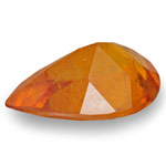 1.41-Carat Pear-Shaped Yellowish Orange Tajikistan Clinohumite