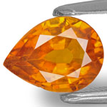 1.54-Carat Pear-Shaped Vivid Orange Clinohumite from Tajikistan