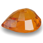 1.54-Carat Pear-Shaped Vivid Orange Clinohumite from Tajikistan