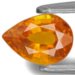 1.54-Carat VS-Clarity Yellowish Orange Pear-Shaped Clinohumite