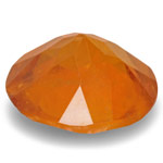 1.19-Carat 7mm Round Eye-Clean Yellowish Orange Clinohumite