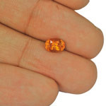 1.16-Carat Splendid Fiery Orange Clinohumite from Tajikistan