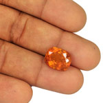 8.61-Carat Lustrous Deep Orange Clinohumite from Pamir Mountains