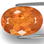 7.30-Carat Rich Vivid Orange Clinohumite from Tajikistan