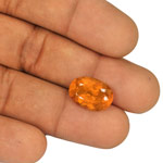 7.30-Carat Rich Vivid Orange Clinohumite from Tajikistan