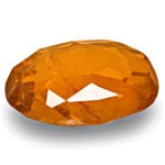 4.02-Carat Intense Orange Oval-Cut Clinohumite from Tajikistan