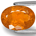 2.76-Carat Natural & Untreated Fanta Orange Oval-Cut Clinohumite