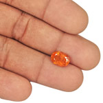 2.76-Carat Natural & Untreated Fanta Orange Oval-Cut Clinohumite