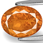 3.38-Carat Fiery Deep Orange Oval-Cut Tajikistan Clinohumite