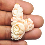 41.55-Carat Natural & Untreated Carved Coral from Japan