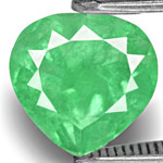 1.59-Carat Heart-Shaped Pastel Green Emerald from Colombia