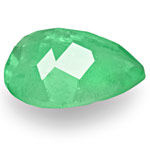 1.36-Carat Vivid Bluish Green Eye-Clean Pear-Shaped Emerald