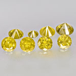 0.82-Carat 24-Pc Lot of Natural Fancy Intense Yellow Diamonds