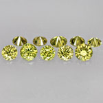 1.26-Carat 141-Pc Lot of Fancy Intense Greenish Yellow Diamonds