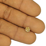 0.76-Carat Round Brilliant-Cut Fancy Dark Brown Diamond