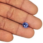 4.09-Carat Unheated Velvety Intense Blue Sapphire from Sri Lanka