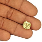 8.84-Carat Shimmering Eye-Clean Light Yellow Sapphire (GIA)