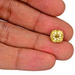 6.15-Carat Eye-Clean Unheated Fiery Vivid Yellow Sapphire (IGI)